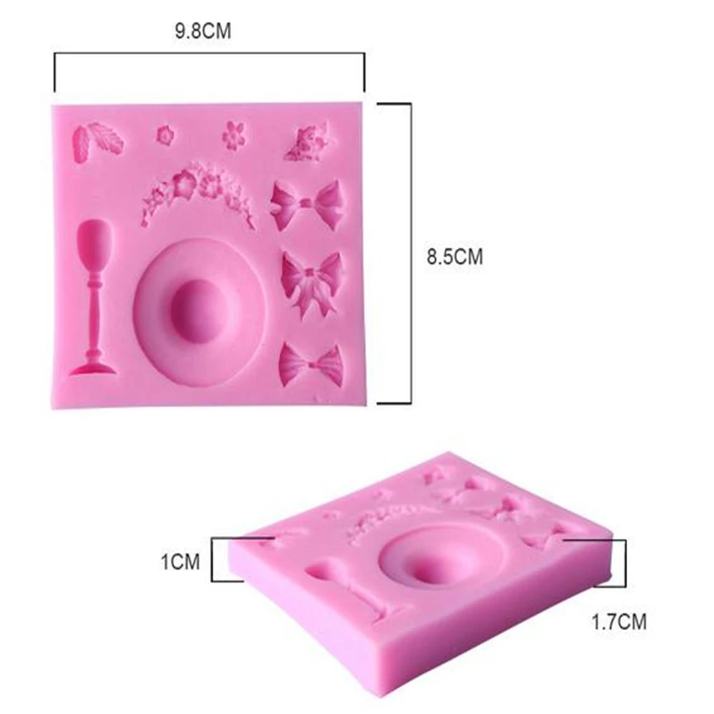 Шляпа форма цветка шоколадная Форма Конфеты помадные силиконовые формы для