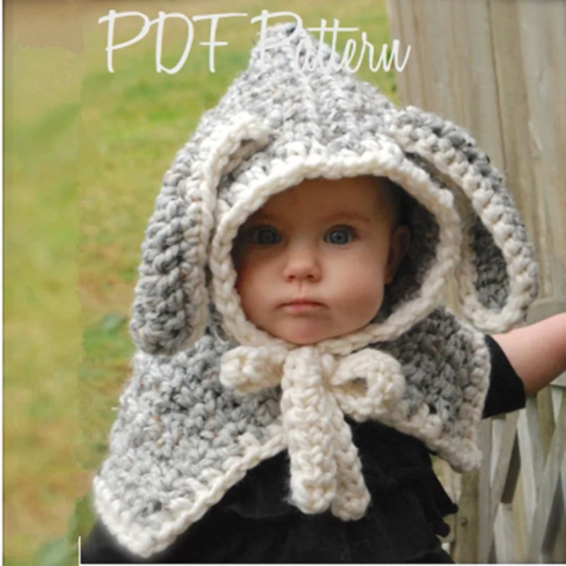 Дети Шапки Зимние Теплые Вязаные С Ушами Милый Кролик Pattern Детские Девушки Ручной