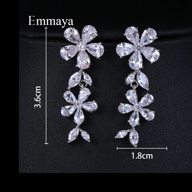 Серьги EMMAYA в форме подсолнуха с фианитами женские роскошные украшения для