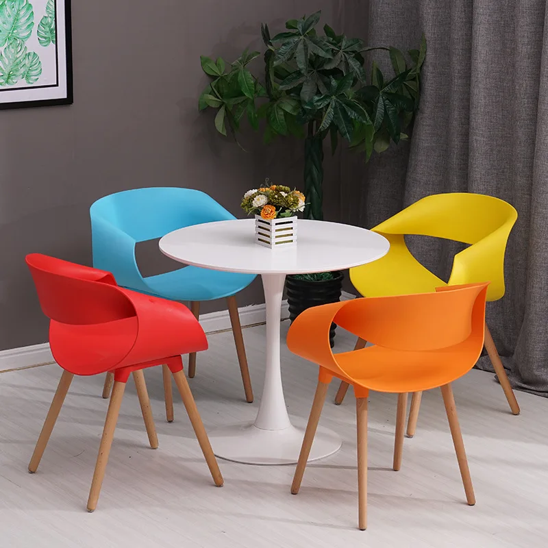 60cm Modern Dining Table Small Round Table Sales Office To Negotiate Reception Reception Desk Round Cafe Table Furniture