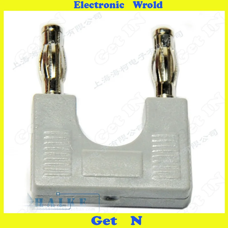 

50pcs 4mm Banana Plug Pure Copper Short Circuit Socket Double Row Two Together Joint Connector Adapter H-2047