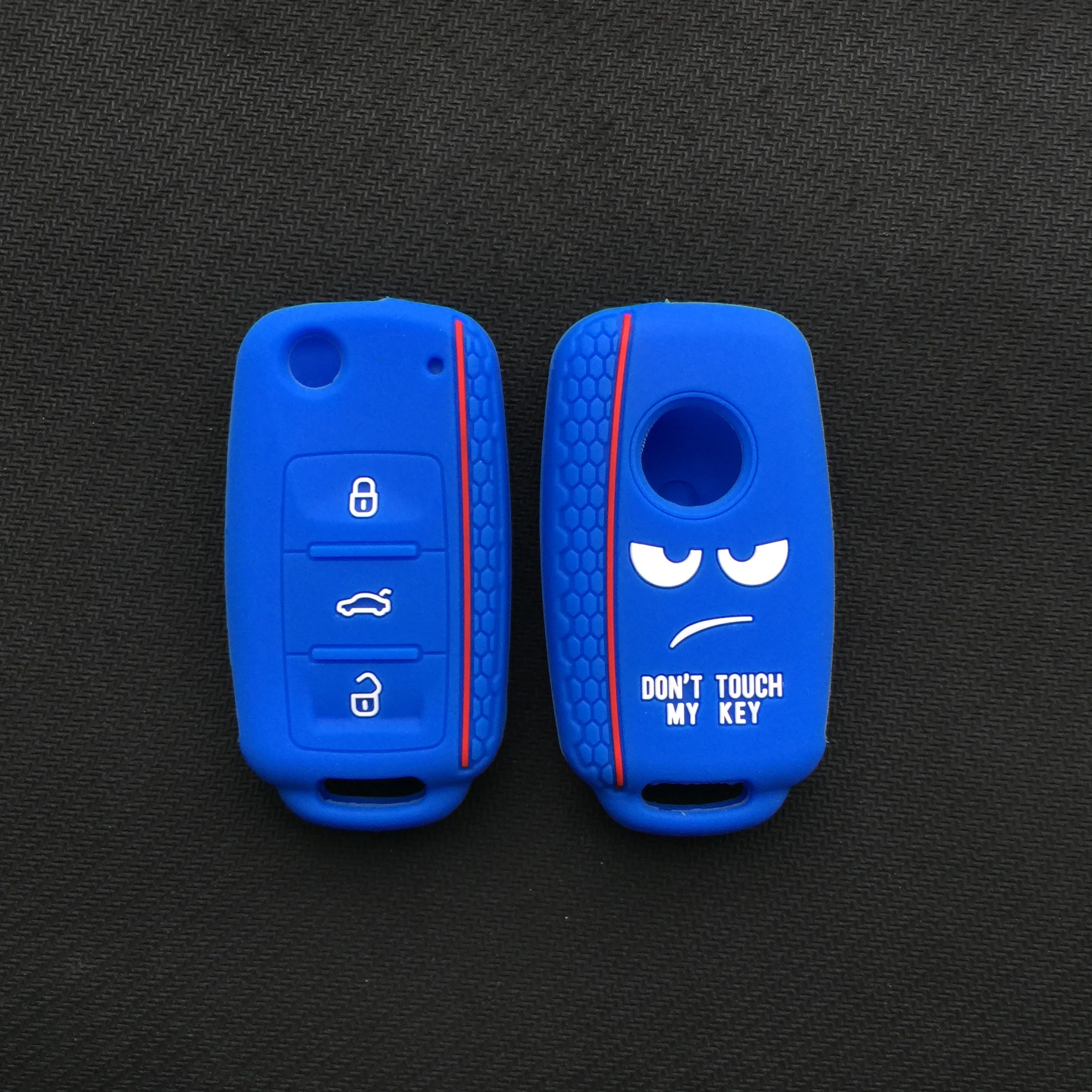 Силиконовый чехол Dont Touch My Key для ключей с сигнализацией для VW Caddy Polo Tiguan Bora, автомобильные аксессуары, дистанционный колпачок