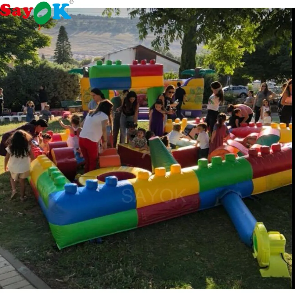 Sayok надувной замок 5x4 м (16.4x13.1ft) Надувная Детская площадка ПВХ коммерческие