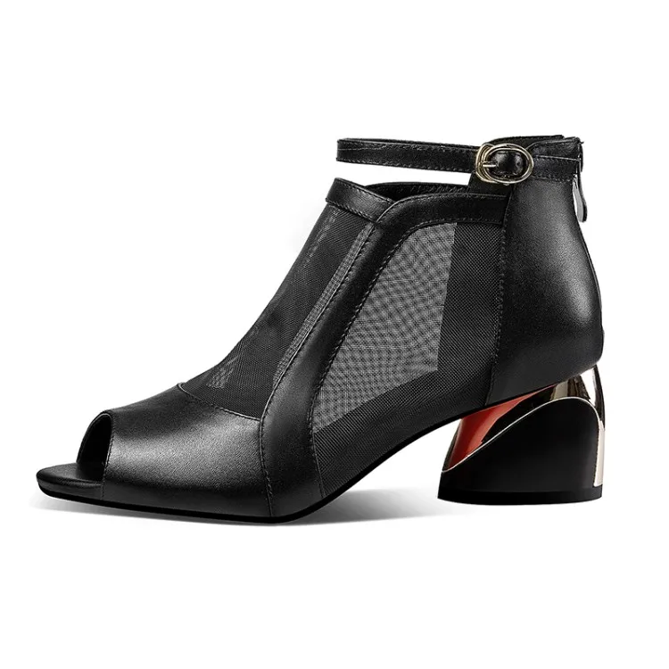 MLJUESE/2018 женские сандалии гладиаторы из коровьей кожи с открытым носком Пляжные