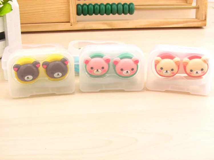 Бесплатная доставка! 1 партия = 20 комплектов! Контейнер для контактных линз с