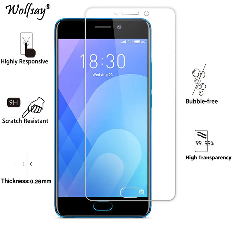 2 шт., Защитное стекло для экрана Meizu M6, закаленное стекло для Meizu M6, стекло для Meizu Meilan 6 M711H, защитная пленка 5,2 дюйма