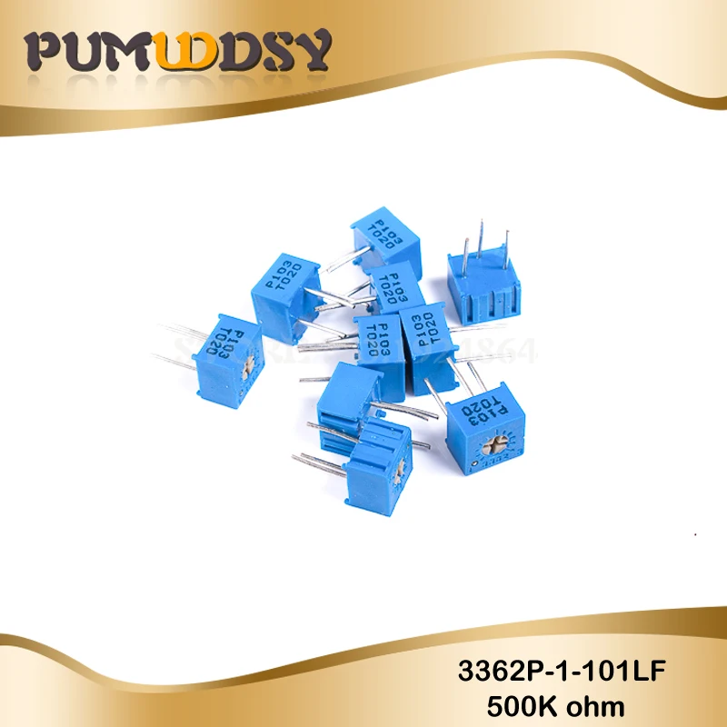 10 шт. 3362P-1-504LF 3362 P 500K ohm 3362P-1-504 3362P-504 3362 P504 504 Подстроечный резистор подстроечный потенциометр переменный резистор