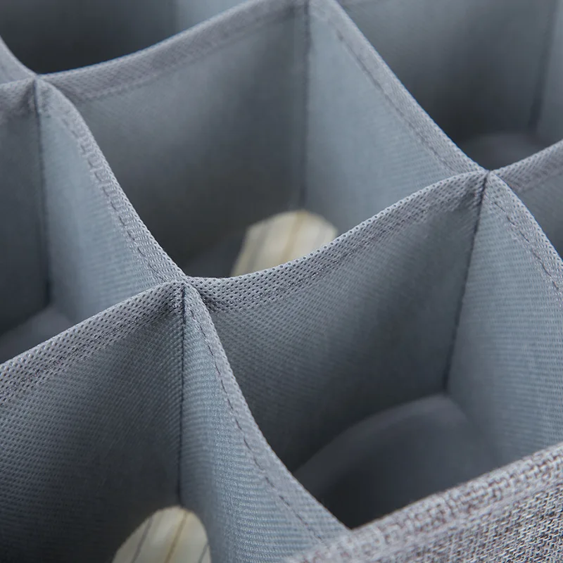 Newly Breathable Cotton Linen Drawer Organizer Quality 8 16 Cells Underwear Organizer 1pcs Home Sundries Socks Bras Storage Box