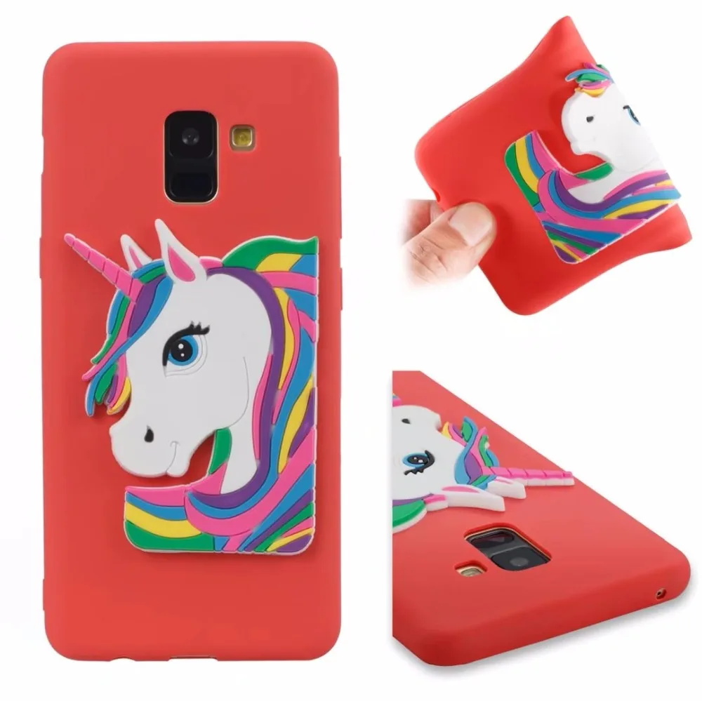 Abhoriz чехол для samsung A8 2018 милый мультфильм лошадь узор силиконовый телефона |