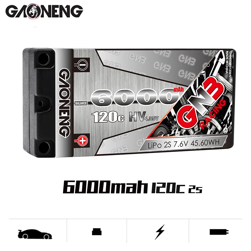 Аккумулятор Gaoneng GNB 6000 мАч 2S LiPo 7 6 В HV 120C/240C Hardcase короткая упаковка для автомобиля
