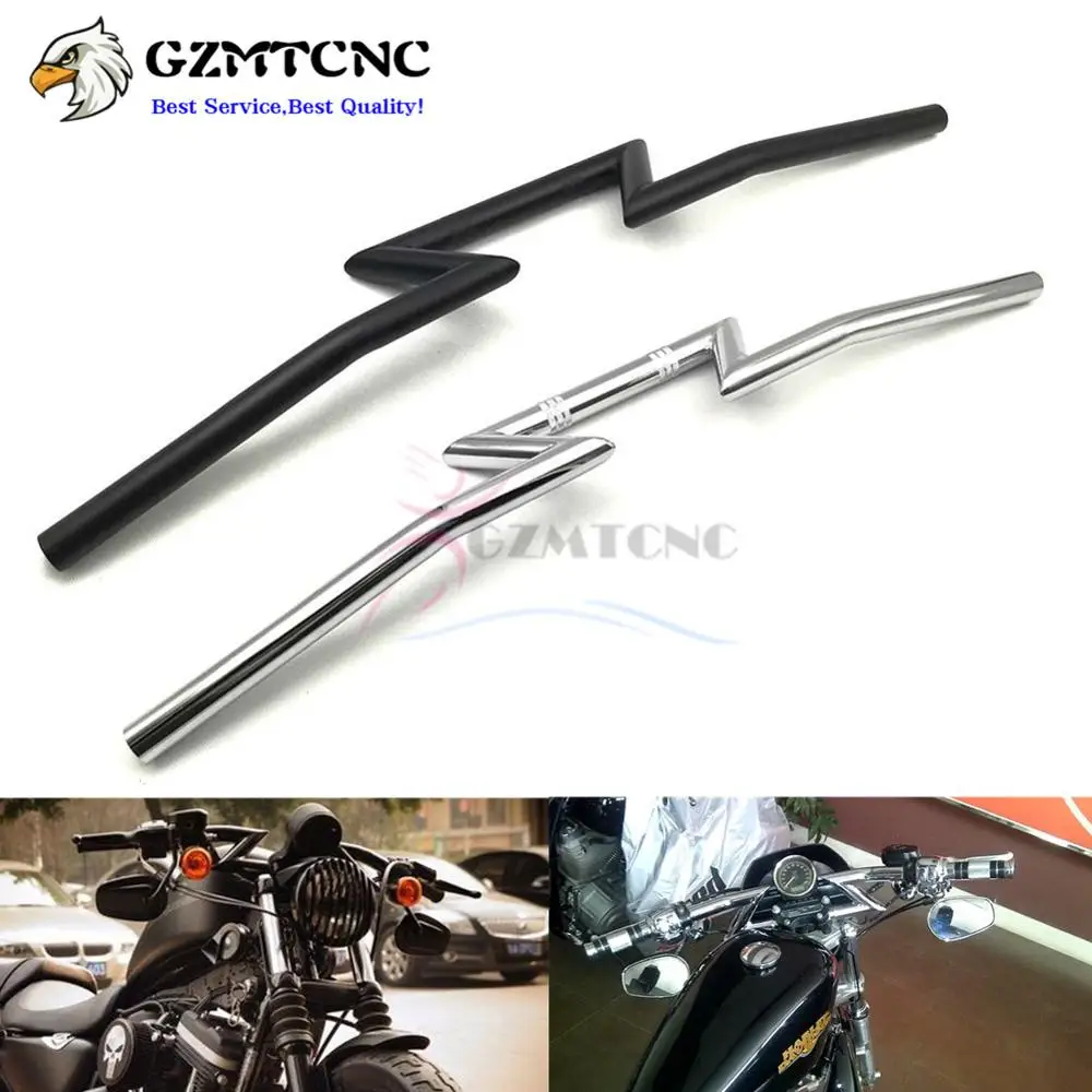1 дюйм. Z образная ручка для Harley Sportster XL 883 1200 Roadster Nightster SuperLow Custom Dyna Touring Softail 25 мм