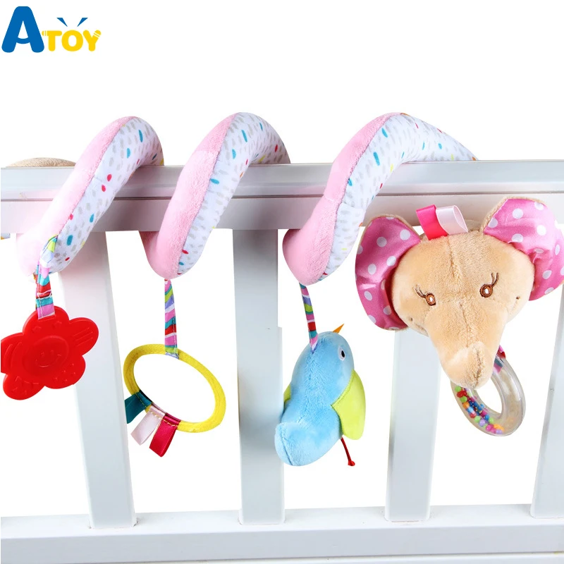 Newborn Baby Pram Bed Hanging Bell Crib Rattle Snail Modle Toys Mobiles Stroller Soft Stuffed Hanger Christmas | Игрушки и хобби