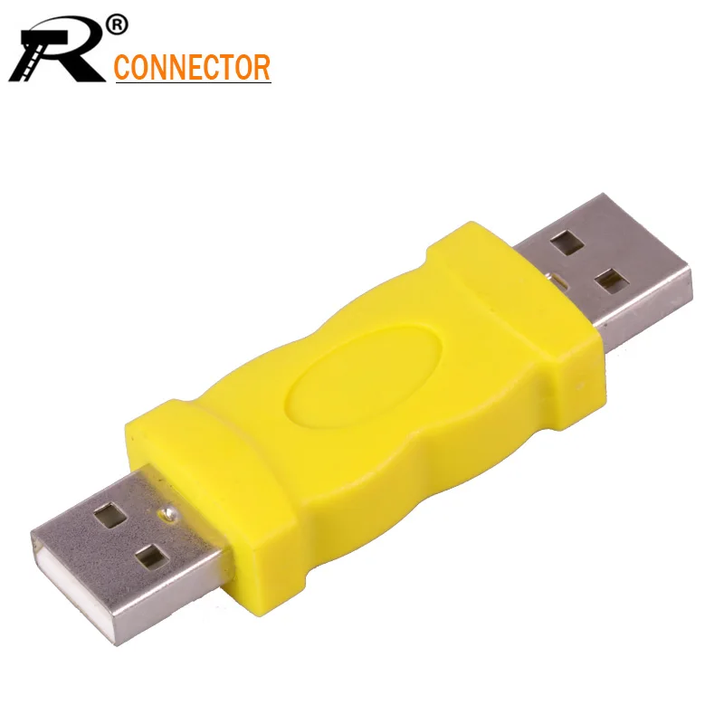 1 шт. желтый цвет USB 2 0 Тип мужчина к охватываемая втулка разъем адаптера M/M