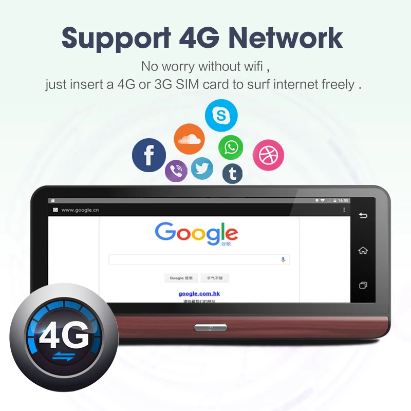 4 г ADAS Видеорегистраторы для автомобилей GPS навигатор Камера 7.84 &quotAndroid 5.1 Bluetooth HD