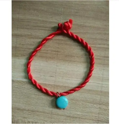 Браслет для пары модный простой браслет из красной веревки счастливый голубой