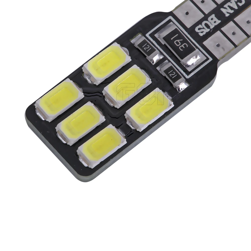 100 шт. без ошибок T10 Canbus Led w5w led 158 168 194 5630 5730 t10 12smd LED Автомобильная сменная CAN шина