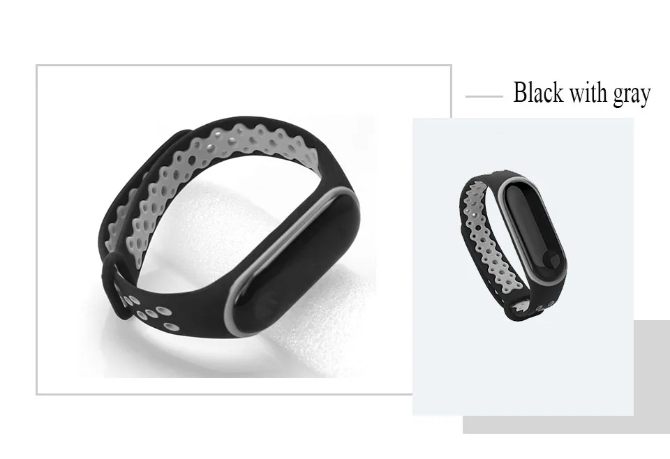 Boorui mi Band 3 ремешок спортивные силиконовые часы наручные браслет mi Band 3 ремешок аксессуары двойной цвет удобный mi 3 ремень