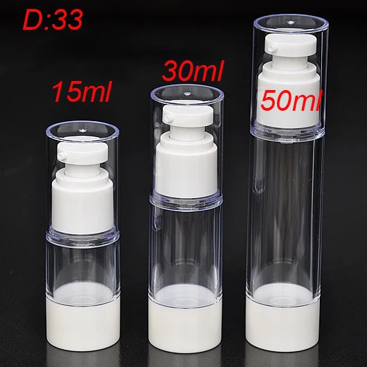 

100pcs 50ml plastic airless bottle serum/lotion, 50ml emulsion foundation packing for Cosmetic Container, Refillable Bottles