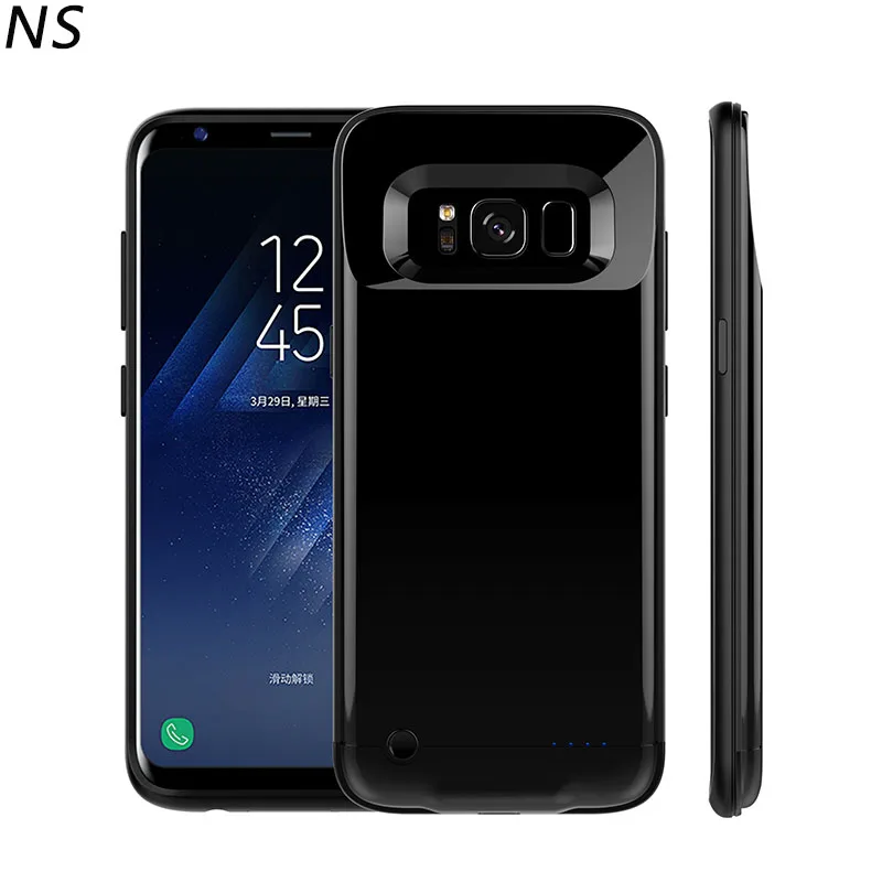 

Чехол-аккумулятор для Samsung Galaxy S8 4200 мАч, задняя крышка со светодиодным индикатором, Внешнее зарядное устройство, силовой корпус для S8 + 5200 мАч