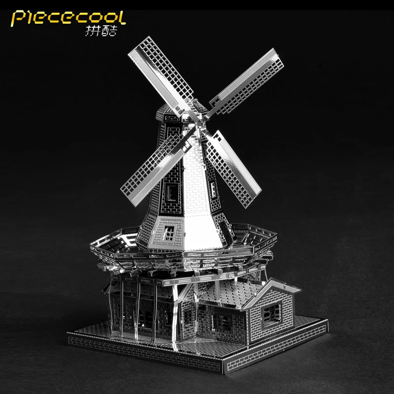 Piececool голландская ветряная мельница Строительная Архитектура DIY 3D металлическая