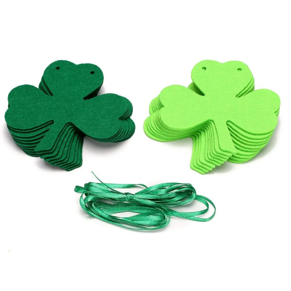 День Святого Патрика шамрок гирлянда из клевера лента баннер товары для