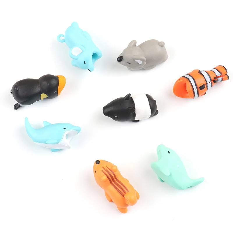 Телефон USB кабель chompers милые животные кабель протектор для iphone зарядки провода держатель мобильного телефона Кабельный органайзер
