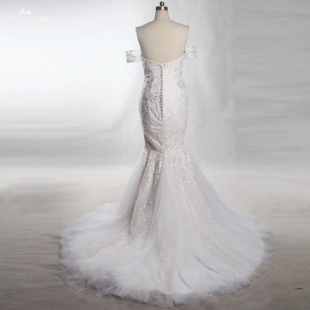 RSW1372 Yiaibridal кружевные свадебные платья русалки с открытыми плечами свадебное