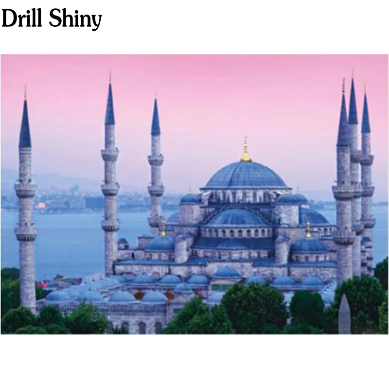 Мусульманская Алмазная вышивка 100% своими руками алмазная живопись круглая
