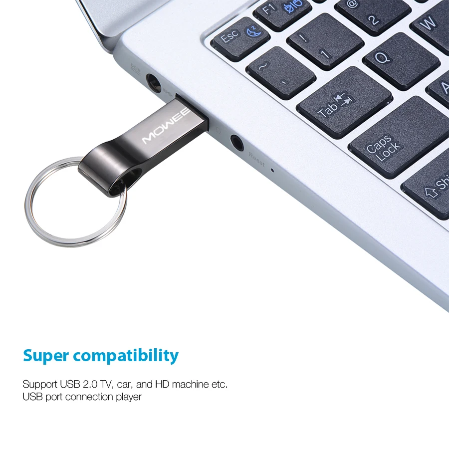 Moweek Водонепроницаемый USB Flash Drive 64 ГБ металлическая ручка привода реальная