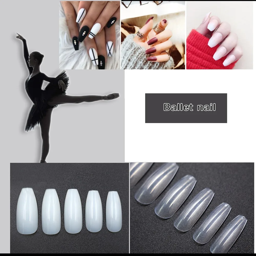 

Квадратные накладные ногти для маникюра, 500 шт., полное покрытие, накладные ногти для французского балета, для УФ-геля, акриловых ногтей, набо...