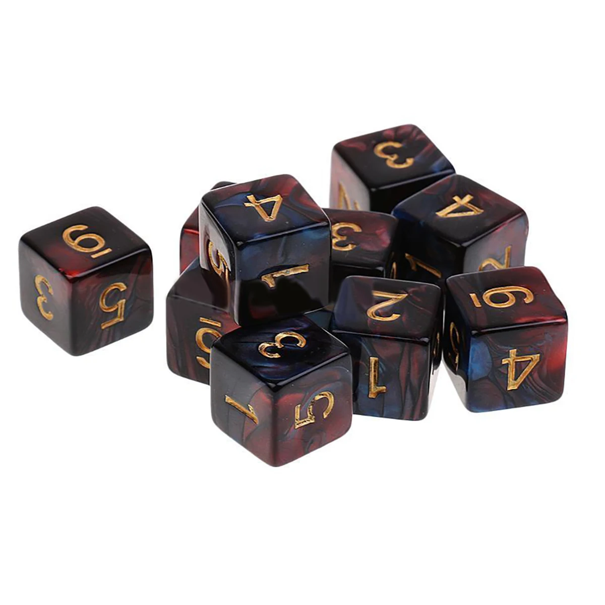 Новый набор D6 двусторонних игральных костей 6 сторон 10 шт. для ролевой игры