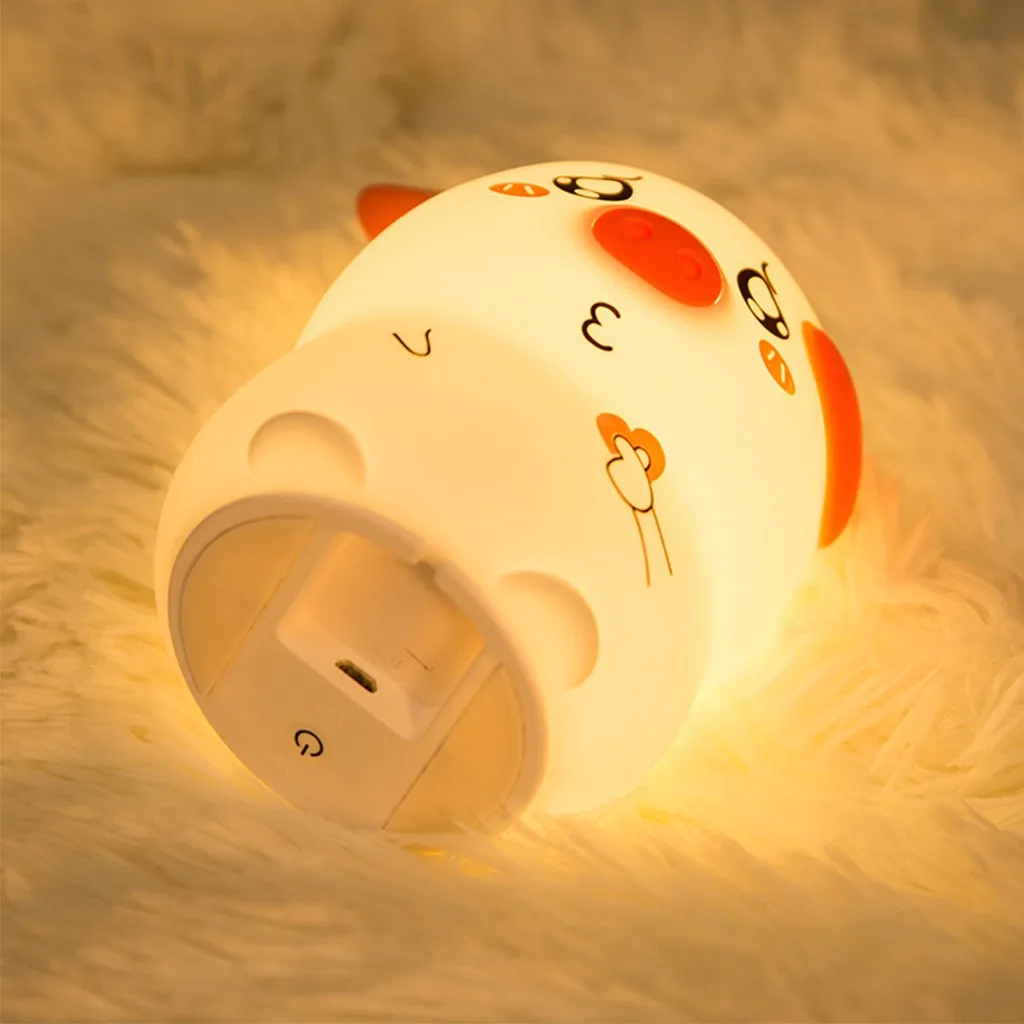2019 Лидер продаж onefire настольная лампа веселый поросенок ночник спальня освещение