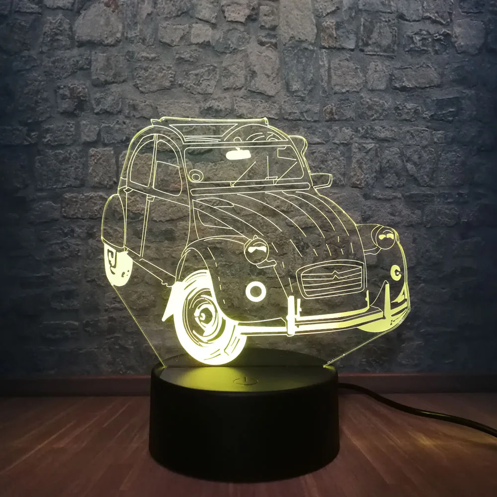 3D лампа Claasic Винтаж колес техники высокой проходимости автомобильные диски 7