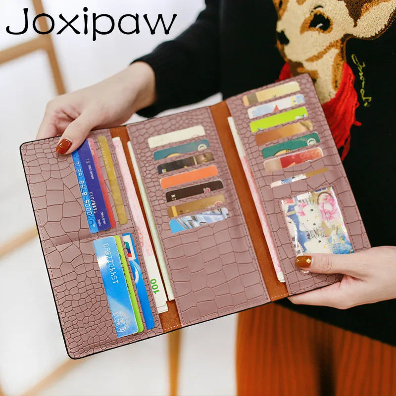 

2018 New Women Leather Wallets Female Purses High quality Ladies Bags ID card holders Long design Purse Bolsa wallet coin keeper