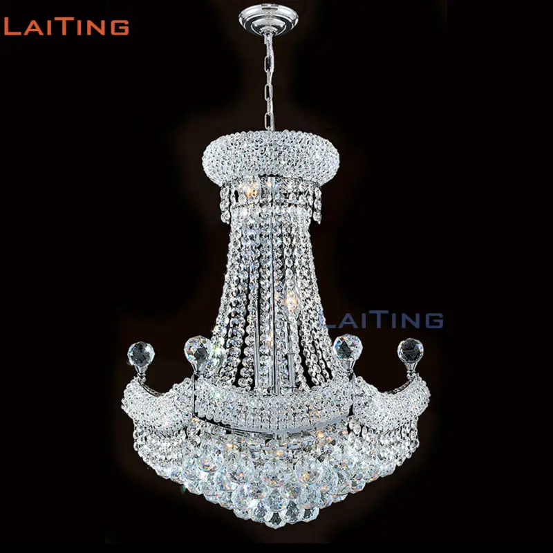 LAITING D24 &quotХрустальная люстра в форме короны Золотая Мода хромированные
