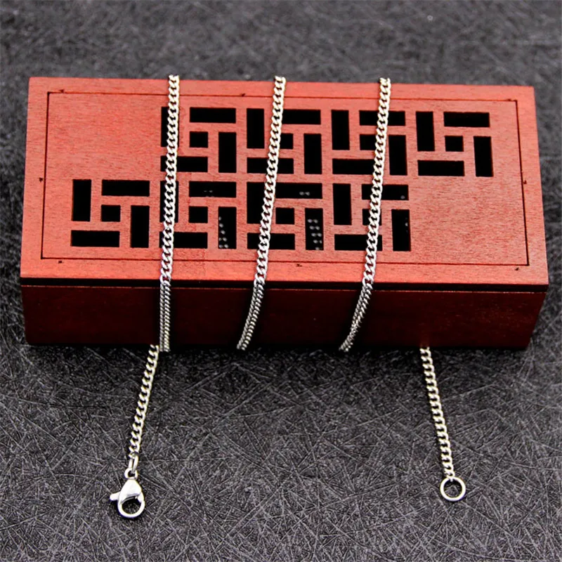 Дешевая оптовая торговля 1 9 мм нержавеющая сталь Боковая цепочка ожерелье 18-24