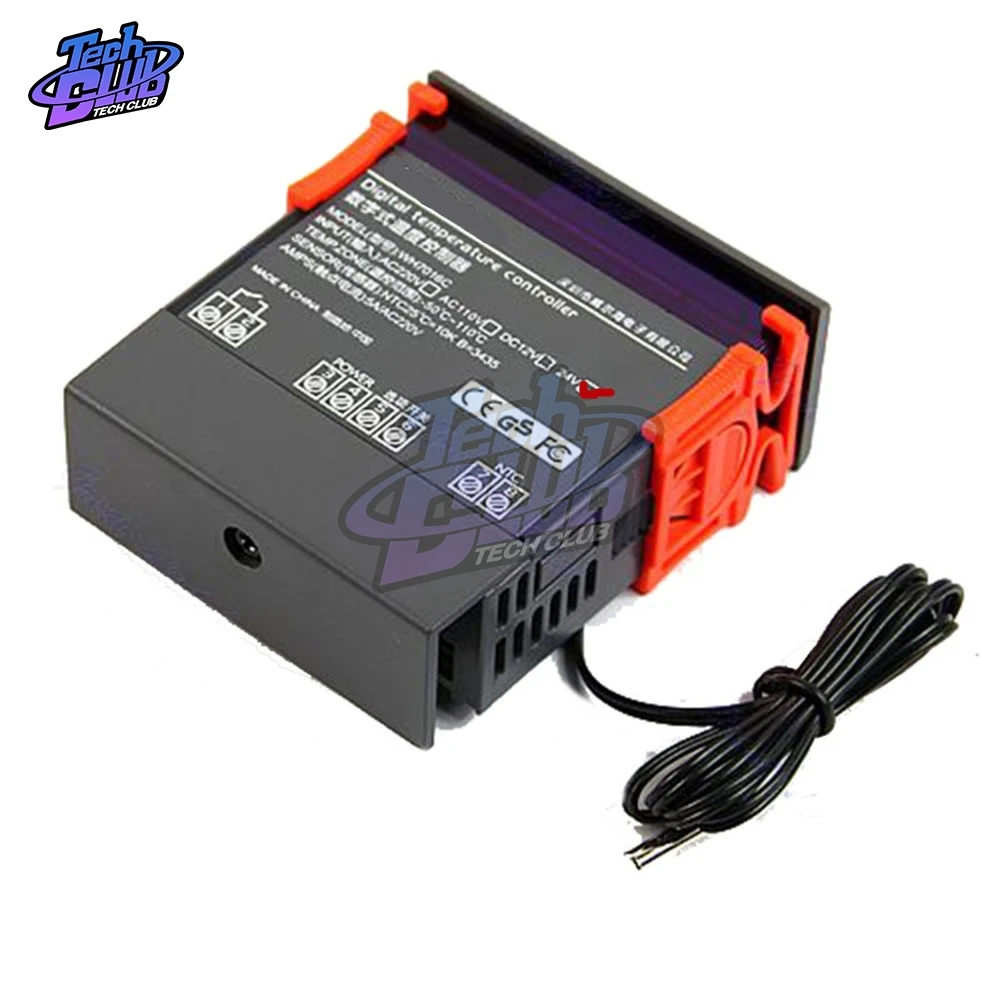 WH7016C AC 220V 10A LCD Digital Temperature Controller Regulator Thermostat Switch Thermometer with Probe -50~110 Celsius |