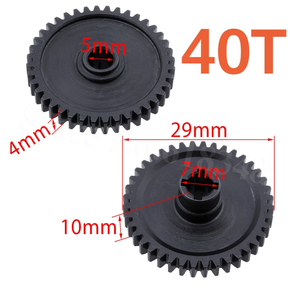 10 шт./лот стальная Металлическая Цилиндрическая Шестерня Diff 40T 0 7 модуль для 1/18