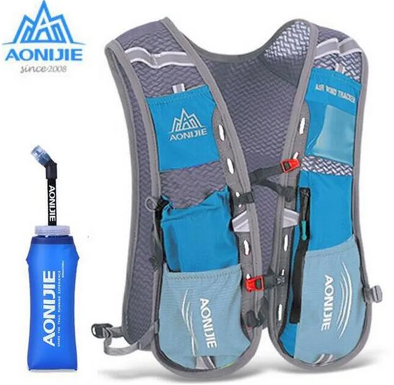 AONIJIE 5L Men Women Outdoor Sports Running Backpack Trail Racing Marathon Hiking Bag Hydration Vest Pack 600ML Kettle | Спорт и
