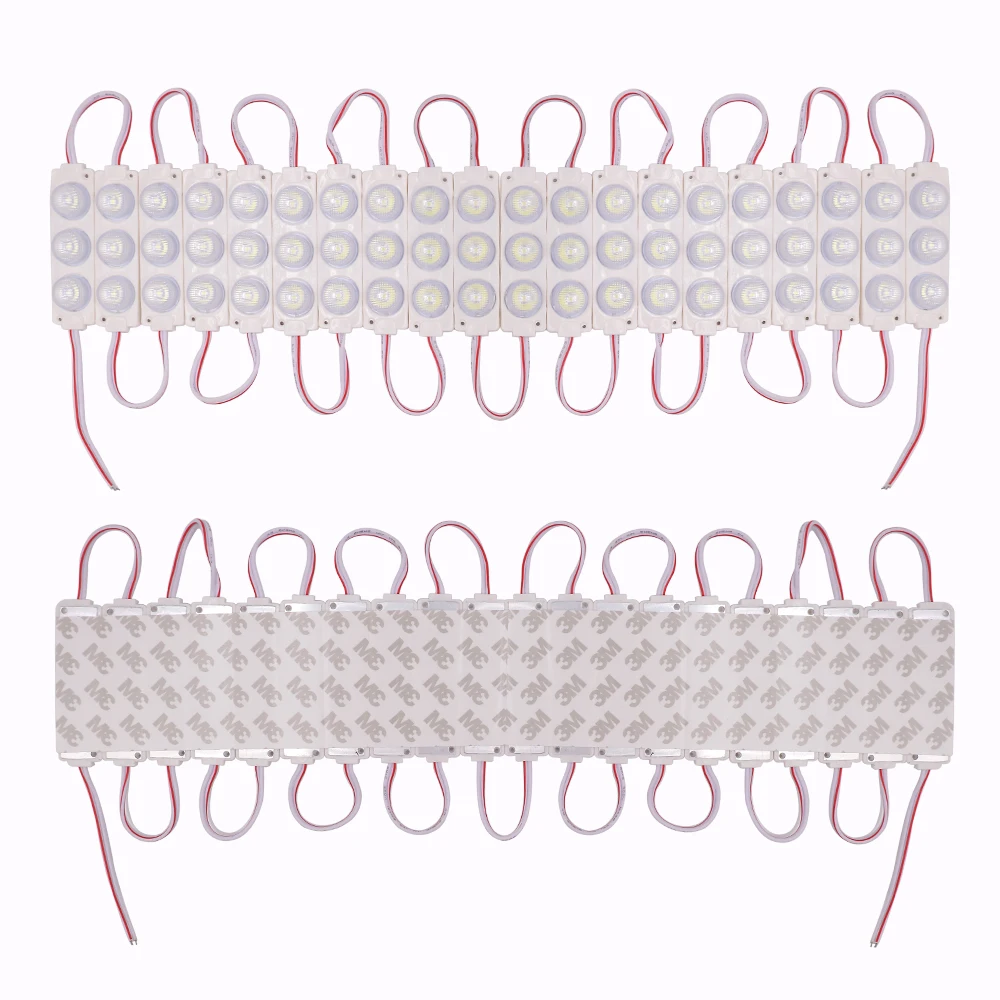 DC12V 20Pcs 3W LED Module with Injection lens SMD2835 3LEDs/pc Advertisement Design Led Lighting Module High Bright Modules