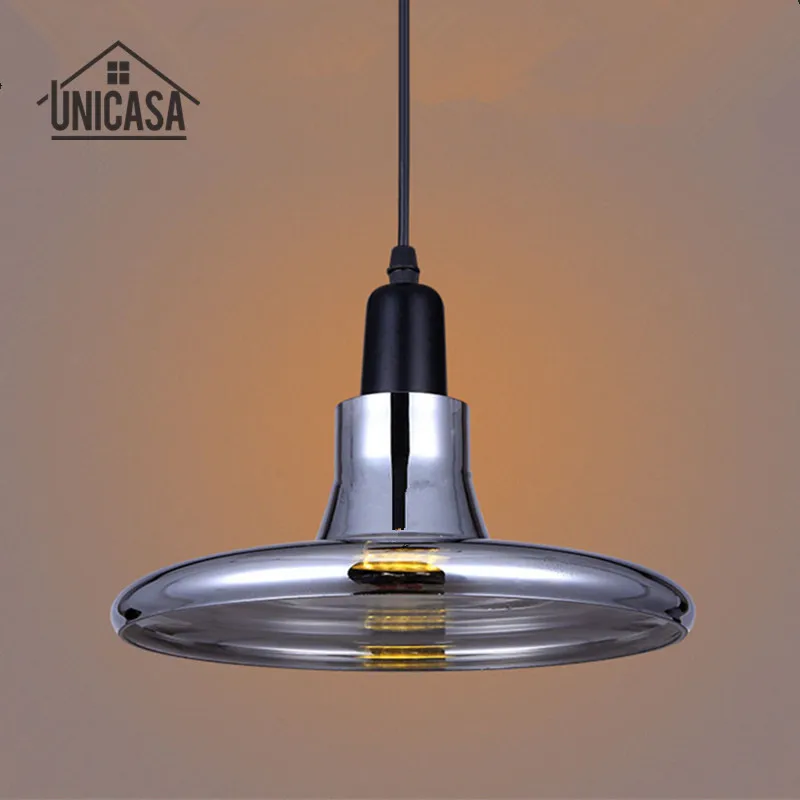 Стеклянный абажур светодиодные Современные подвесные светильники винтажное