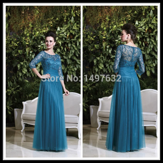 Великолепная мать невесты платья Большой размер зеленый половина рукава