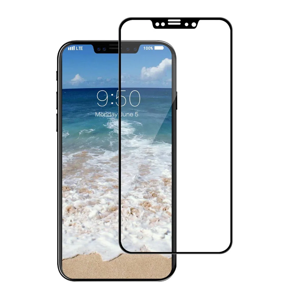 Полное покрытие закаленное стекло для iPhone X защита экрана 3D Защитная пленка 5 8