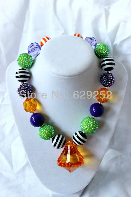 10PCS Halloween chunky bubblegum bead for girls bubble gum purple orange black lime greenCB163 | Украшения и аксессуары