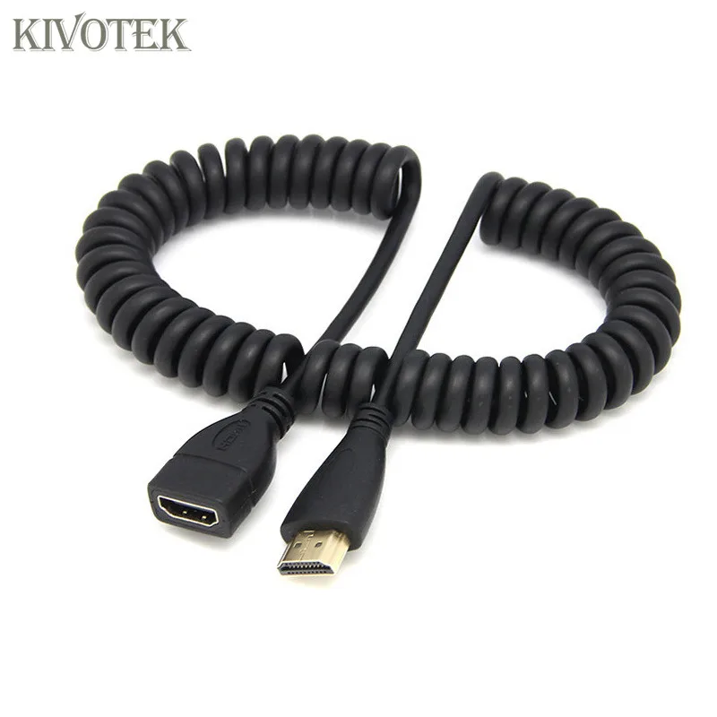 KIVOTEK 8 шт./лот HDMI штекер 1 4 Женский Выдвижной кабель удлиненная длина: 50 см|female to female