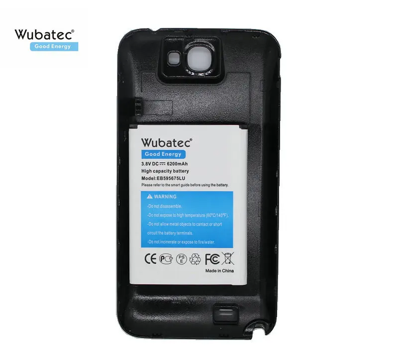 Расширенный аккумулятор Wubatec 1x6200 мАч EB595675LU Note2 для Samsung Galaxy Note 2 N7100 E250 LTE N7105 N7102 T889