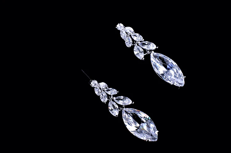 Серьги подвески с фианитами AAA +|earring lady|earrings plasticearrings coconut |