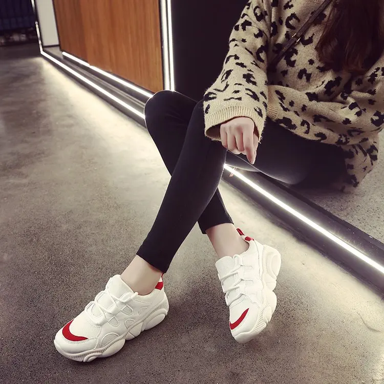 Women Sneakers 2018 New Couple Shoes Breathable Lightweight Female White Casual Tenis Feminino E457 | Обувь