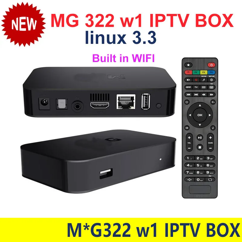 Новейший iptv телеприставка M* G322 M* G коробка Linux3.3 OpenGLES2.0, H.265 HEVC встроенный wifi