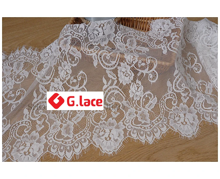 Кружевная ткань для ресниц GLace 2 вида 9 м/лот черная и белая самостоятельного